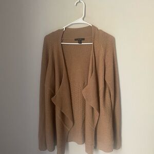 Tahari Women's Camel Merino Wool Cardigan Sweater Size Large